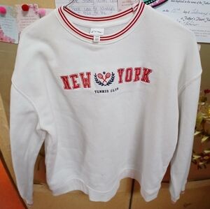 Women's White New York Sweater